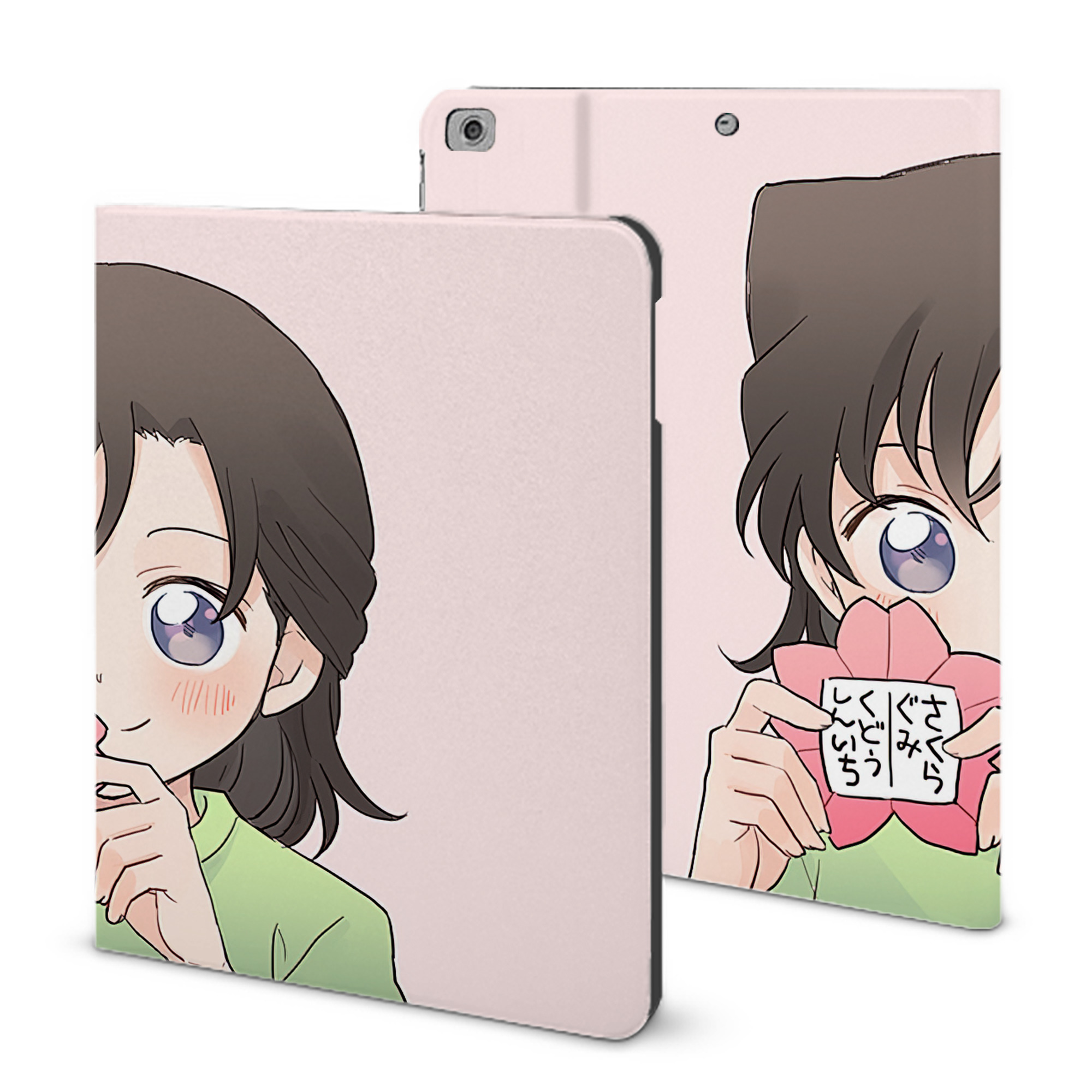 （画像用） 名探偵コナン Detective Conan IPad ケース ブック型 PUレザー TPU 耐衝撃 軽量 薄型 ペン収納なし 全面保護 IPad 各モデル対応